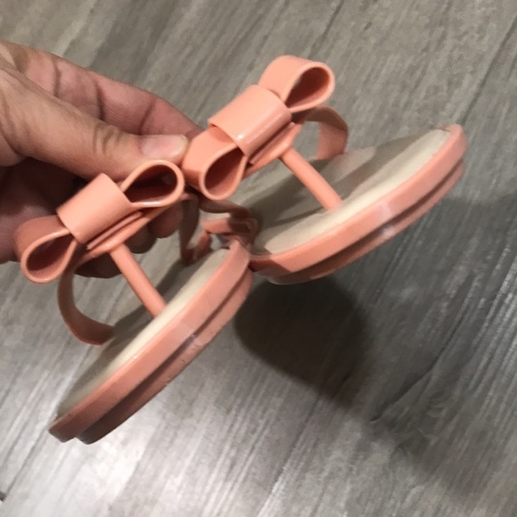 Melissa Mini Bow Peach Flip Flop Style Sandals size 6 - Picture 4 of 10